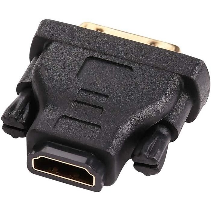 CB0228 - DTech DVI to HDMI Adapter DVI Male to HDMI Female Bi-Directional DVI-D Port Converter 4K 1080P Gold Plated Connector