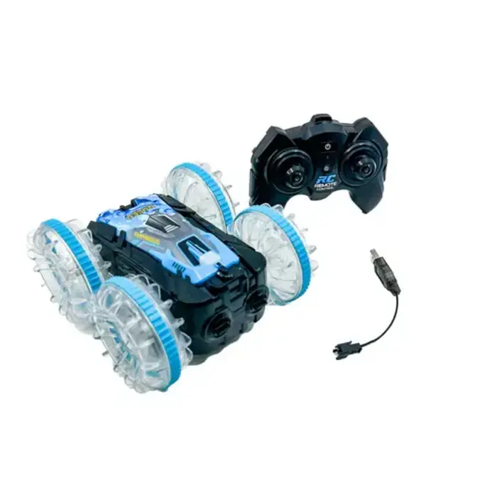 TOY-TURBOT-BL - Turbo Terrain - Land, Sea and Snow RC Stunt Car