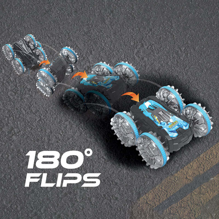 TOY-TURBOT-BL - Turbo Terrain - Land, Sea and Snow RC Stunt Car