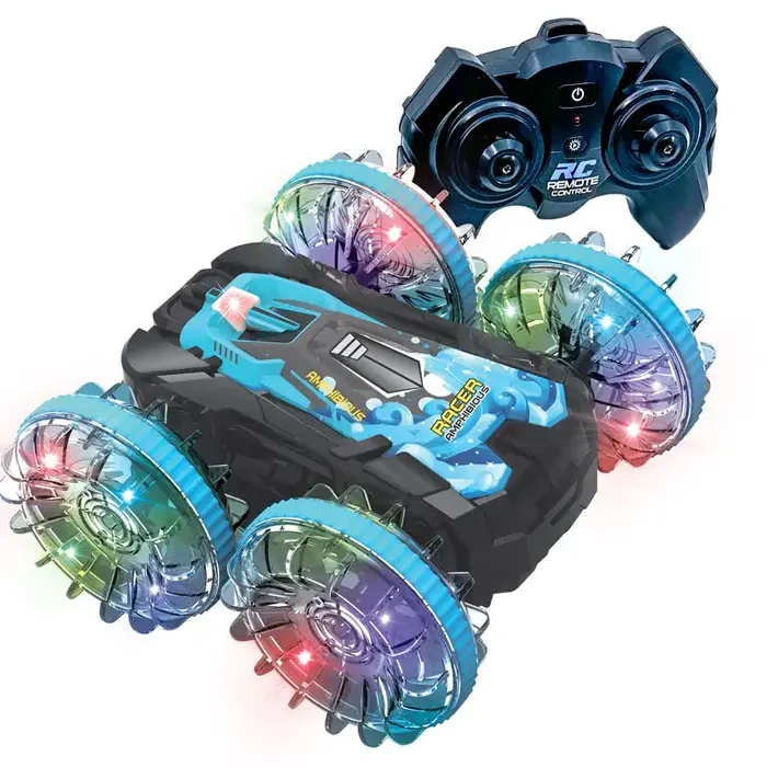 TOY-TURBOT-BL - Turbo Terrain - Land, Sea and Snow RC Stunt Car