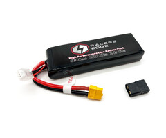RCELP50002S60T - 5000mAh 2S 7.4V 60C Soft Pack Lipo Battery, XT60 Plug with TRX Adapter