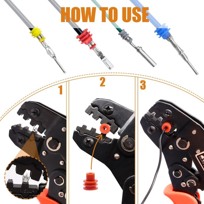 M-135-822PCS - Mankk Automotive Electrical Pin Connector Terminal Pins Kit 1.5/1.8/2.5/2.8mm Male Female Crimp Terminal Pins Non-Insulated Plug Removal Tool Kit for 22-12 Gauge Plug