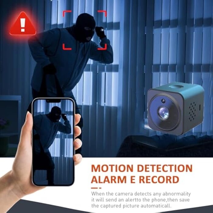 BAKEWAY BAKEWAY-MINI-CAM - BAKEWAY Hidden Spy Camera 1080P HD WiFi Wireless Mini Camera, Small Nanny Cam with Night Vision, Pet Dog Camera,Security Surveillance Camera