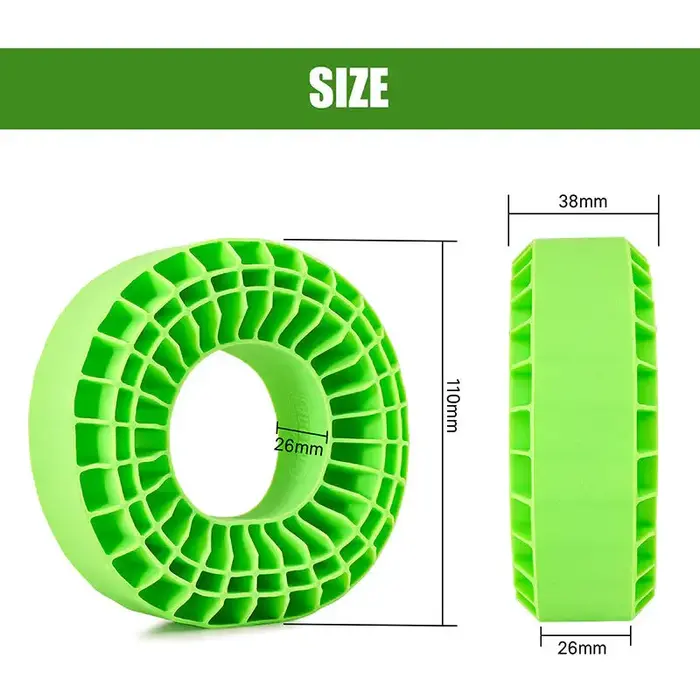 INJORA DGT-1906GN - INJORA 4pcs Green (Soft) Silicone Rubber Inserts for 118-122mm(4.75" OD) 1.9" Tires, 1/10 Scale RC Crawler