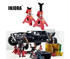 INJORA CRAW20160926 - INJORA 2pcs Mini Metal Height Adjustable Jack Stands for 1/10 RC Crawler
