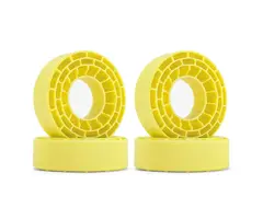 INJORA DGT-1064YE - INJORA 4pcs Silicone Rubber Inserts For 62-64mmx24mm 1.0" Tires, 1/24 & 1/18 Scale, Yellow