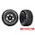 9573 - 3.8" Black Wheels & Belted Sledgehammer Tires (2)