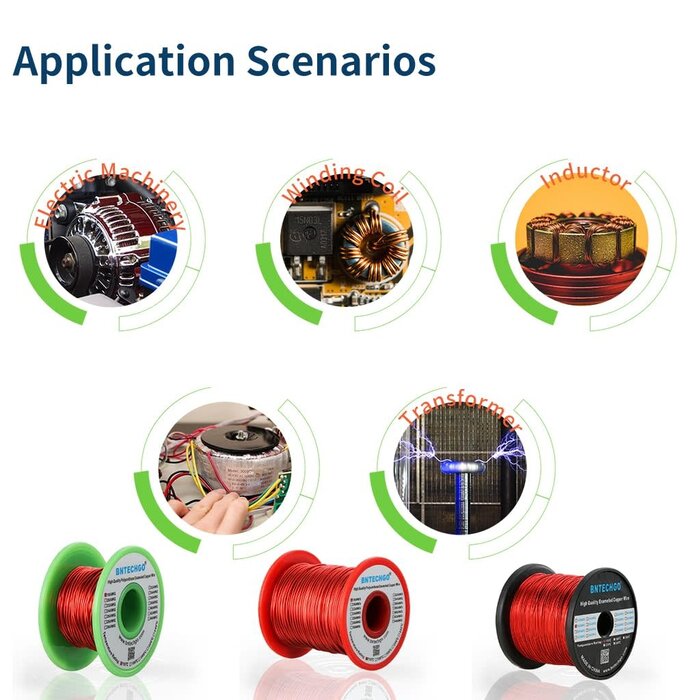 MWIRE26 - BNTECHGO 26 AWG Magnet Wire - Enameled Copper Wire - Enameled Magnet Winding Wire - 4 oz - 0.0157" Diameter 1 Spool Coil Red Temperature Rating 155℃ Widely Used for Transformers Inductors