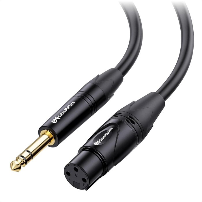 500015-3 - Cable Matters 6.35mm (1/4 Inch) Short TRS to XLR Cable - 3ft, Male to Female, XLR to 1/4 Cable