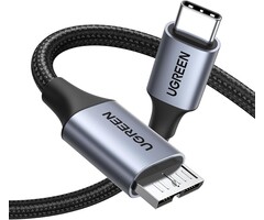 UGREEN-15232 - UGREEN 10 Gbps Micro-B to USB-C Hard Drive Cable, 3.3FT USB C to Micro B, External Hard Drive Cable Compatible with MacBook Pro/Air, iPad/Tablet, iPhone, Samsung Galaxy S24, WD Seagate etc
