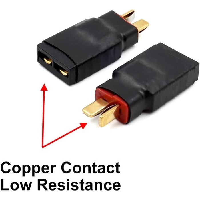 TR2T4 - Elechawk Male Deans T Plug Connector Adapter Compatible with TRX Wireless Converter for RC Battery Charger Slash