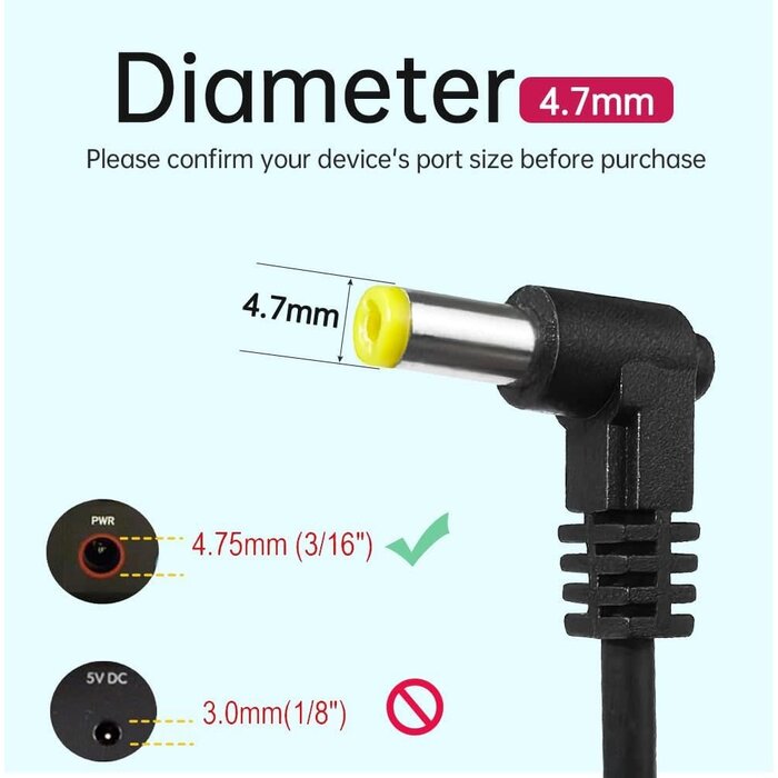 DC-YELLOW-TIP - FOUCECLAUS Car Power Adapter Charger for Sirius XM 5V PowerConnect Car Docks, Only Compatible with SiriusXM Vehicle Dock SXVD1(A), XDPIV1, XDPIV2, SDPIV1, XAPV2 XMP3i, SXiV1