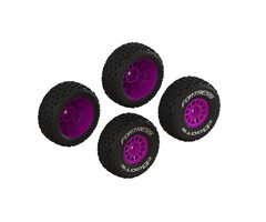 Arrma ARA-1570 - dBoots 'FORTRESS' Glued Tire Set, Purple (2 Pairs)