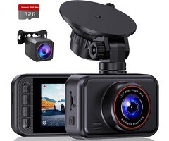 E-YEEGER DASH-CAM - E-YEEGER Dash Cam Front and Rear, 2.5K Dual Dash Camera for Cars, 2560P Mini Car Camera, 2 inch IPS Screen, 32GB  SD Card Included, WDR Night Vision, 24 Hours Parking Monitor, G-Sensor, Supports 256 GB Max