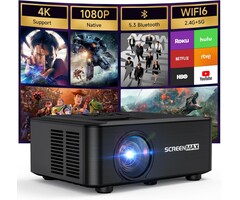 AK-67 Projector: 5G WiFi, DVD, Bluetooth 5.1, 50% Brighter Display