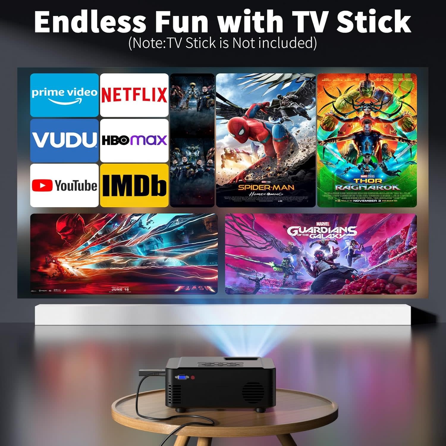 AK-67 Projector: 5G WiFi, DVD, Bluetooth 5.1, 50% Brighter Display