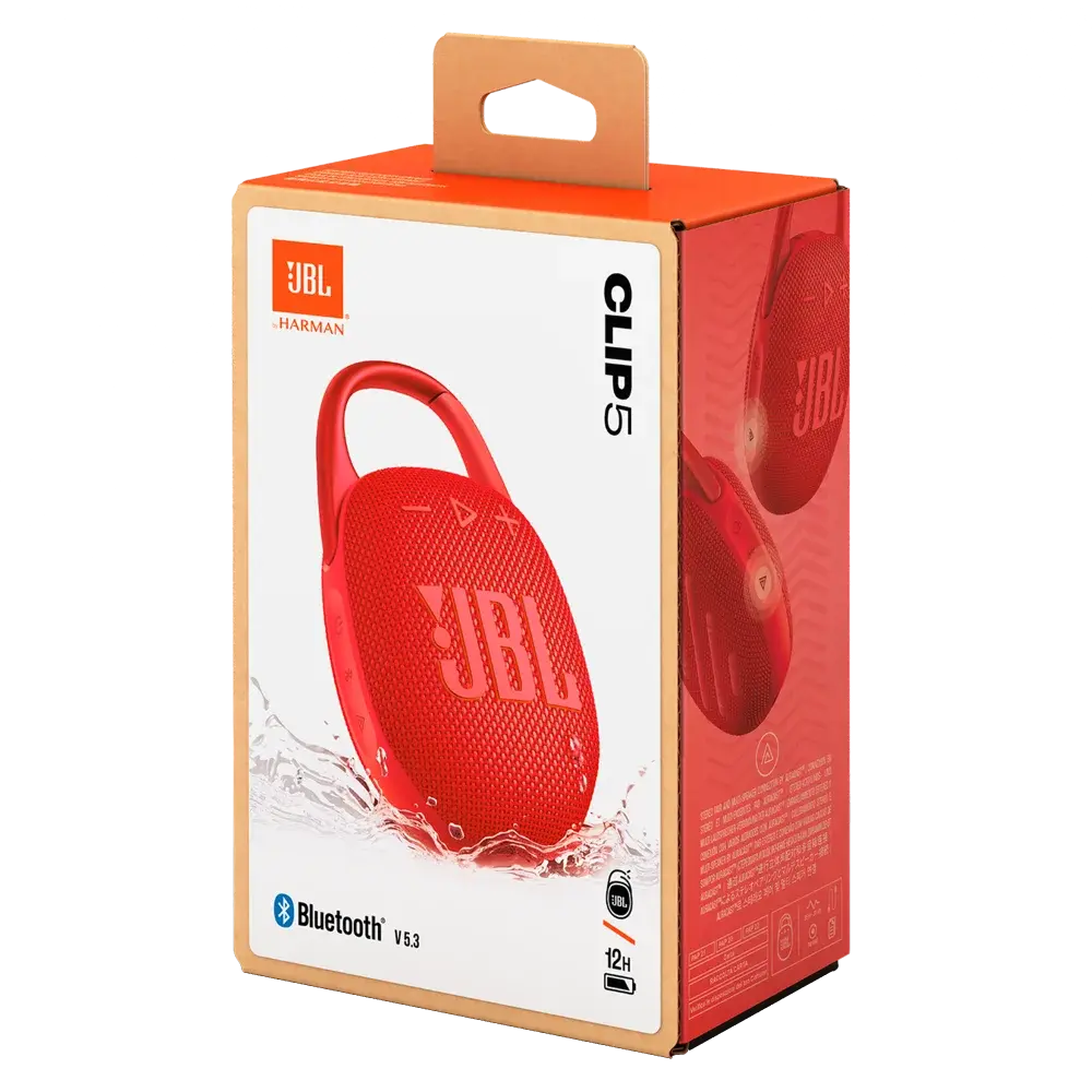 JBL JBL Clip 5 Waterproof Bluetooth Speaker, Red
