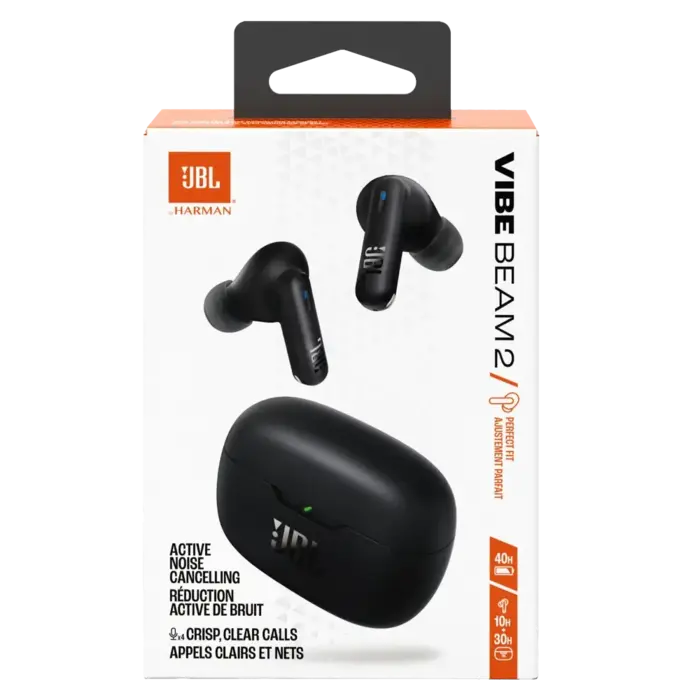JBL JBLVBEAM2BLKAM - JBL - Vibe Beam 2 True Wireless Earbuds - Black