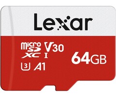 LSD1066064G-BNAAA - Lexar E-Series 64GB Micro SD Card, microSDXC UHS-I Flash Memory Card with Adapter, 100MB/s, C10, U3, A1, V30, Full HD, 4K UHD, High Speed TF Card