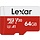 LSD1066064G-BNAAA - Lexar E-Series 64GB Micro SD Card, microSDXC UHS-I Flash Memory Card with Adapter, 100MB/s, C10, U3, A1, V30, Full HD, 4K UHD, High Speed TF Card