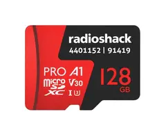4401152 - RadioShack Micro SDXC Card U3, V30, 128GB, transfer speeds of up to 100MB/s, 4K UHD