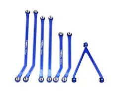 TREAL X003727C73 - TREAL SCX24 High Clearance Links Set (7P) for SCX24 Jeep Gladiator & Dodge Power Wagon Alu 7075 Chassis Links for Axial SCX24 1/24 RC Crawler Car AXI00005T, Blue