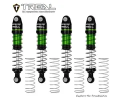 TREAL X004CQY2I5 - TREAL TRX4M Shocks 59MM Oil-Damper Long Travel Threaded Shock Absorber Upgrades for 1/18 TRX-4M TRX-4MT, Green