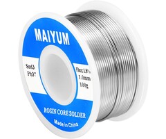 MAIYUM Sn63-Pb37-1.0MM - MAIYUM 63-37 Tin Lead Rosin Core Solder Wire for Electrical Soldering (1.0mm 100g)