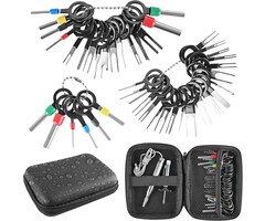 TRTK-44PCS - Kikerike Terminal Removal Tool Kit 44 Pcs Depinning Tool Electrical Connector Pin Removal Tool Kit Pin Extractor Tool Set Wire Terminal Release Tool for Automotive Car Household Devices