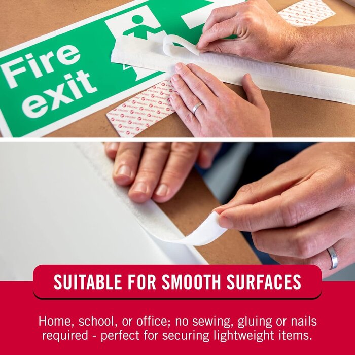 VEL90075 - VELCRO Brand Sticky Back Strips with Adhesive | 4 Count (Pack of 1) | Black 3 1/2 x 3/4 In | Hook and Loop Fasteners for Home Organization, Classroom or Office