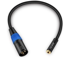 3.5F-XLRM - JOLGOO 3.5mm Female to XLR Male Stereo Audio Adapter Cable, 1/8 inch Mini Jack Female to XLR Male Adapter Cable, 1 Feet - JOLGOO