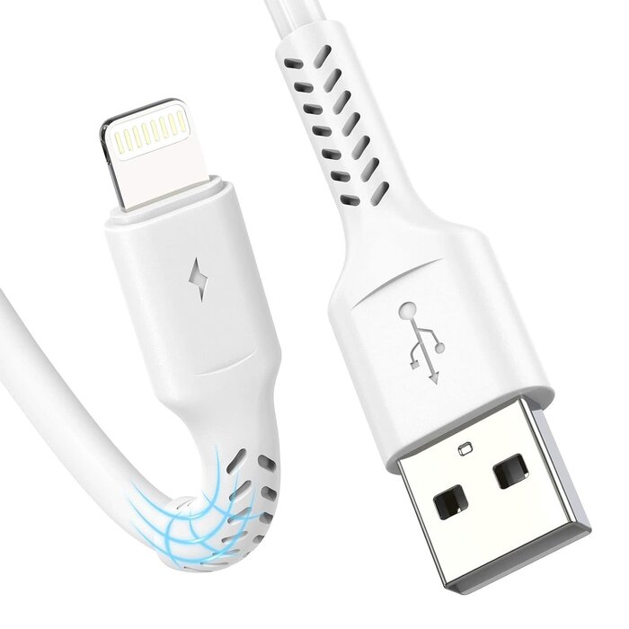 LIGHTNING-1FT - ULIFTUS 1ft iPhone Charge Cable Short, 5Pack USB to Lightning Cord for Fast Charging Stations 1 Foot Compatible with Apple iPhone 12 11 Pro Max Xs 8 7 6 5 Plus, iPad Air/Mini