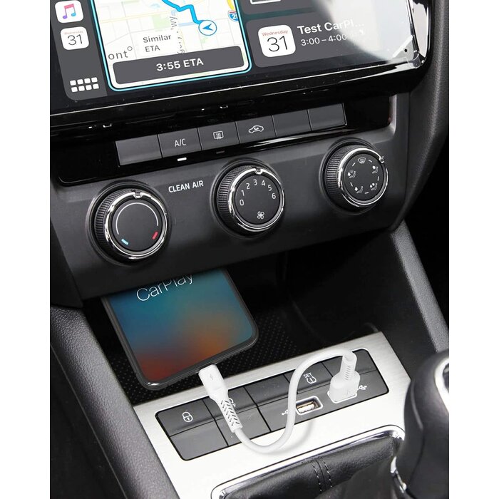 LIGHTNING-1FT - ULIFTUS 1ft iPhone Charge Cable Short, 5Pack USB to Lightning Cord for Fast Charging Stations 1 Foot Compatible with Apple iPhone 12 11 Pro Max Xs 8 7 6 5 Plus, iPad Air/Mini