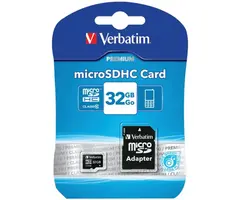 Verbatim VTM44083 - Verbatim® 32GB Class 10 UHS-1 MicroSDHC™ Card with Adapter, Up to 90 Mbps