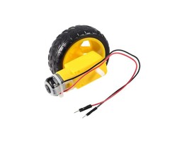 DC3-6V - AEDIKO TT Motor DC 3-6V Gearbox Motor Dual Shaft 200RPM Ratio 1:48 Motor with Tire Wheel Kit for Arduino DIY Smart Car Robot