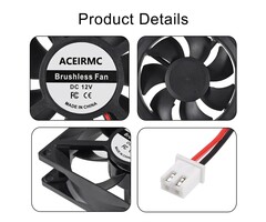 80MM-CASE-FAN - ACEIRMC 8025 Cooling Fan 80x80x25mm DC 12V Cooler Brushless Fan 80mm Fan XH2.54 2Pin for DIY PC Computer Cooling Case Fan 80mm 25mm (12V 2pin)