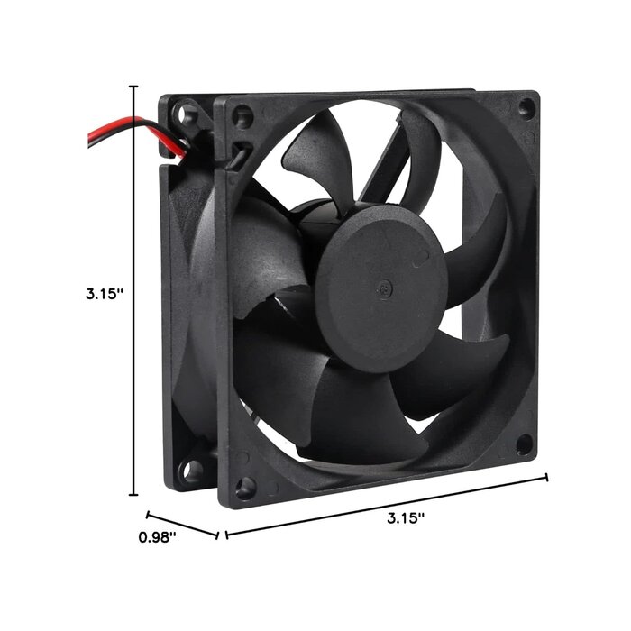 80MM-CASE-FAN - ACEIRMC 8025 Cooling Fan 80x80x25mm DC 12V Cooler Brushless Fan 80mm Fan XH2.54 2Pin for DIY PC Computer Cooling Case Fan 80mm 25mm (12V 2pin)