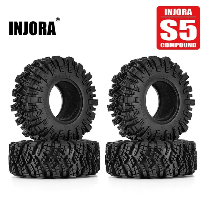 INJORA YQT-1913-S5 - INJORA S5 Kraken Claw 1.9" 4.19" OD M/T Tires (4) (106*37mm)