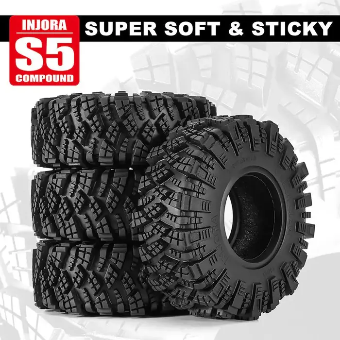 INJORA YQT-1913-S5 - INJORA S5 Kraken Claw 1.9" 4.19" OD M/T Tires (4) (106*37mm)