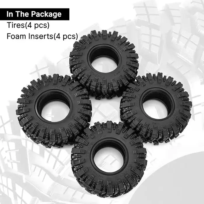 INJORA YQT-1913-S5 - INJORA S5 Kraken Claw 1.9" 4.19" OD M/T Tires (4) (106*37mm)