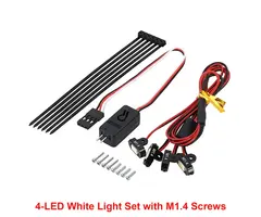 INJORA DG-L35-4 - INJORA Rock Lights Kit with Controller for 1/18 1/24 RC Crawler (White/Yellow)