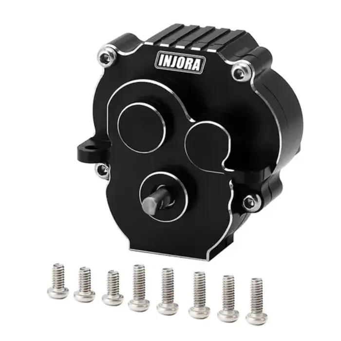 INJORA 4M-55UD-BK - INJORA CNC Aluminum Complete Transmission for 1/18 TRX4M (4M-55)