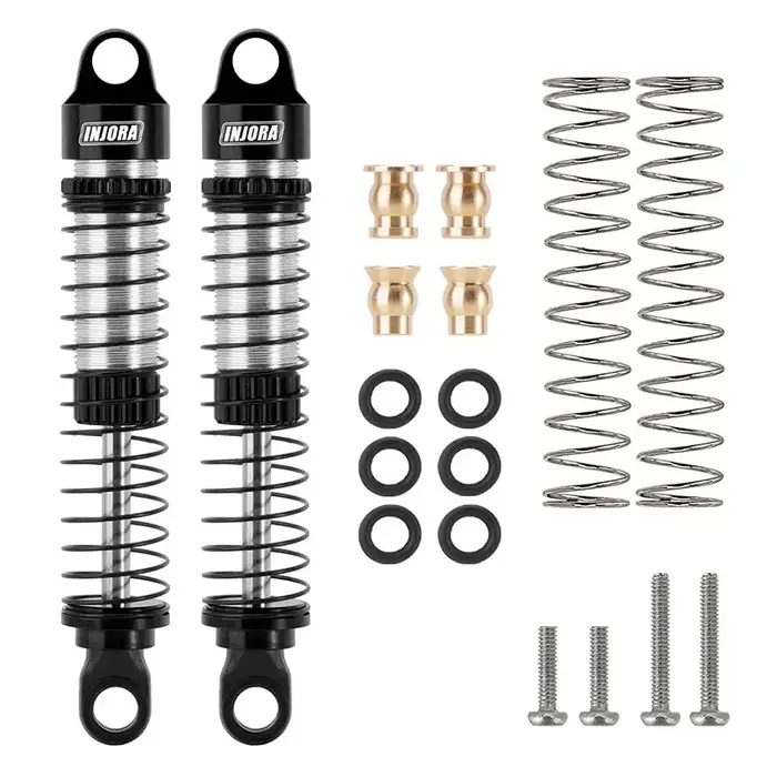 INJORA 4M-42BS-2 - INJORA 59mm Long Threaded Oil Shocks for 1/18 TRX4M (4M-42)