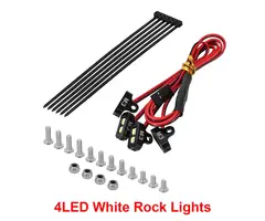 INJORA L39-WH - INJORA 4LED Rock Lights Kit for 1/10 RC Crawler (White/Yellow)