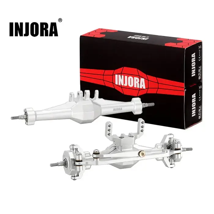 INJORA 4M-92SRFR - INJORA +4mm Diamond Axles with Lay Down Servo Mount & Links for 1/18 TRX4M