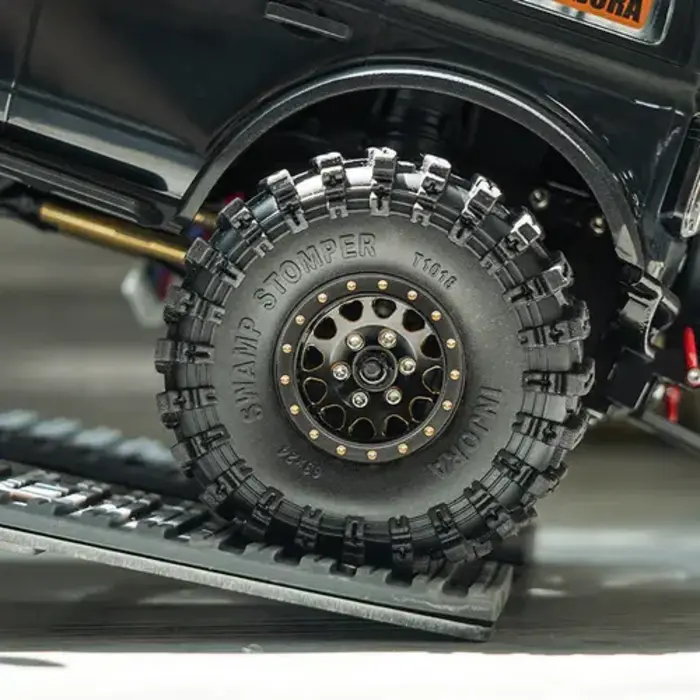 INJORA YQW-1107GL - INJORA Gray 1.0 Plus Brass Beadlock Wheel for 1/24 1/18 RC Crawler SCX24 TRX4M FCX24 (W1107) Gray