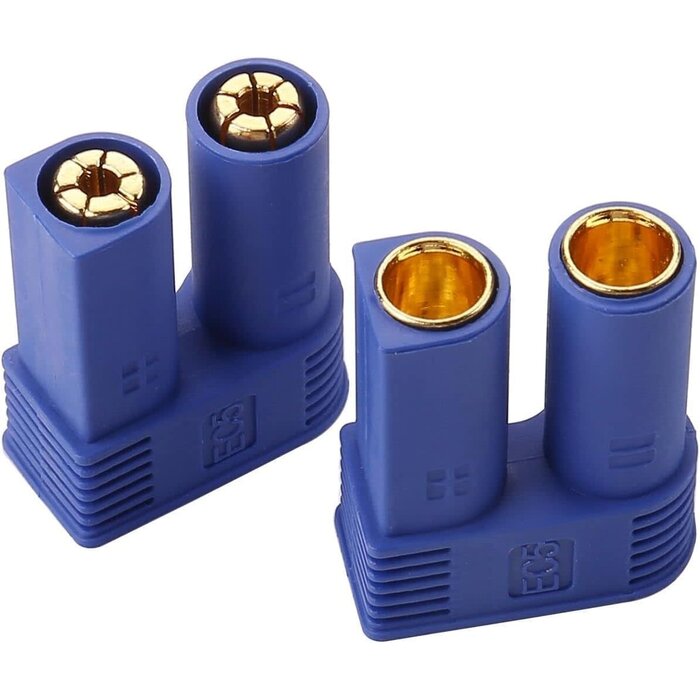 EC5-M/F - Lasmo EC5 Connector Bullet Banana Plug Battery Female & Male Connector 5mm Bullet Gold Connector for RC ESC LIPO Battery