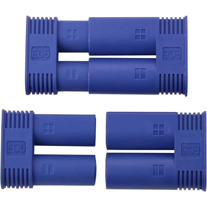 EC5-M/F - Lasmo EC5 Connector Bullet Banana Plug Battery Female & Male Connector 5mm Bullet Gold Connector for RC ESC LIPO Battery