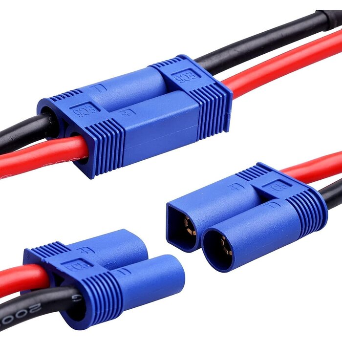 EC5-M/F - Lasmo EC5 Connector Bullet Banana Plug Battery Female & Male Connector 5mm Bullet Gold Connector for RC ESC LIPO Battery