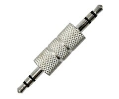 X0319 - Bociloy 3.5 mm Male to Male Audio Cable Connector, 1/8” Audio Adapter Male to Male Jack Adapter, Metal Male Headphone Jack Coupler Connector, Silver Plated